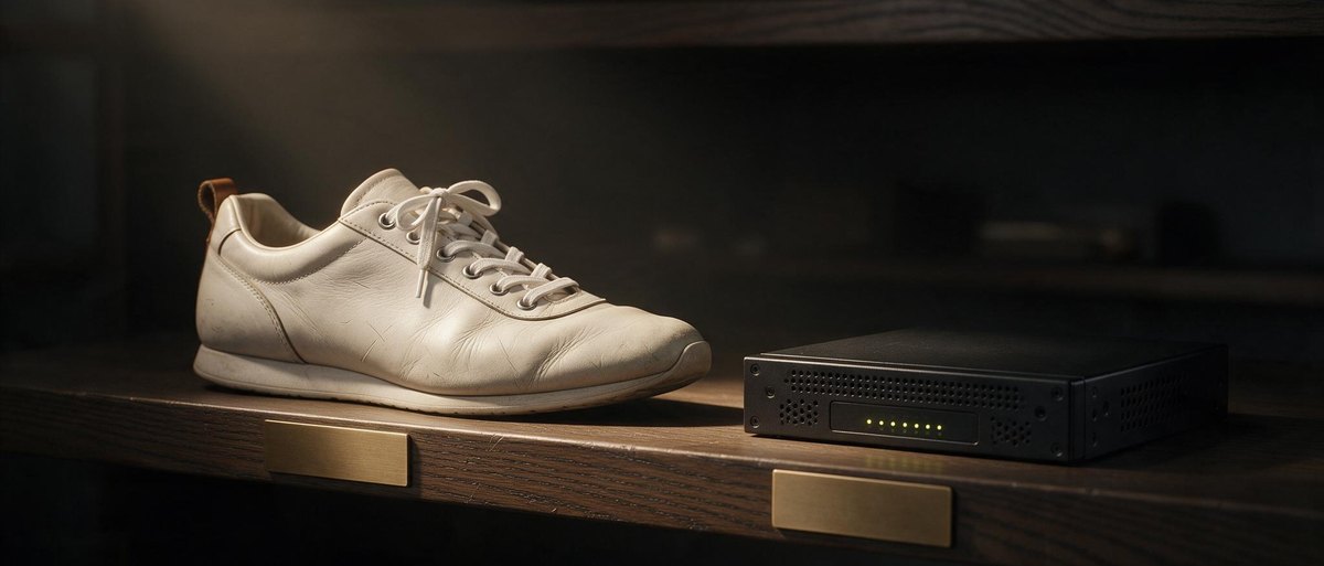 Una zapatilla de cuero blanca deja su lugar en un estante a un servidor negro con luces verdes: Nike sale del índice de las cien grandes y entra Dell.